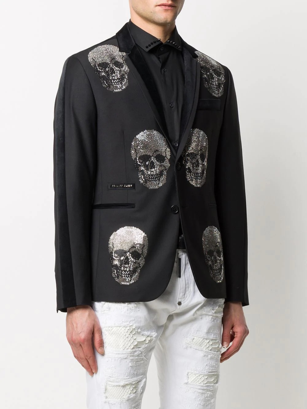 embellished Skull blazer - 3