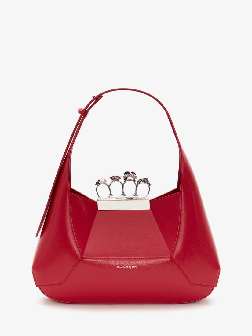 Alexander McQueen Women s The Jewelled Hobo Bag in Welsh Red REVERSIBLE