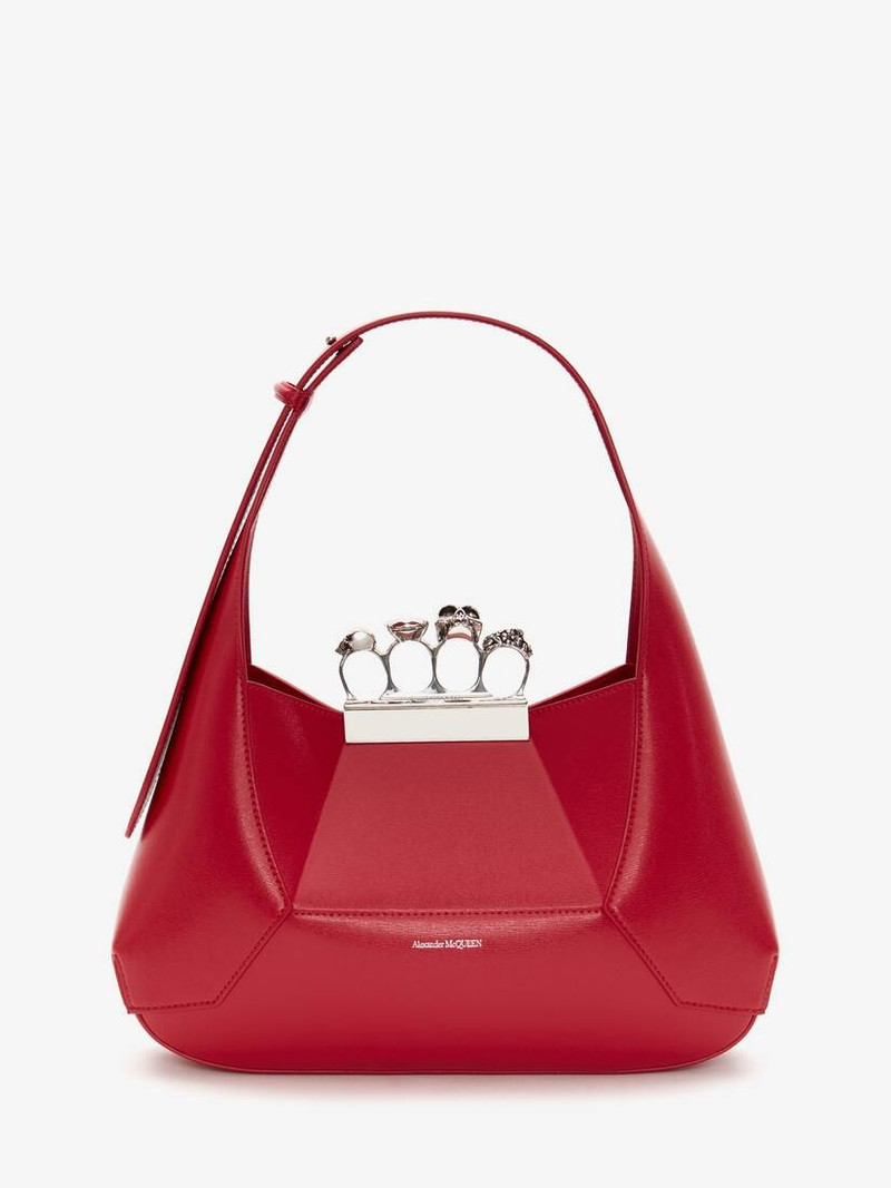 Women's The Jewelled Hobo Bag in Welsh Red 1