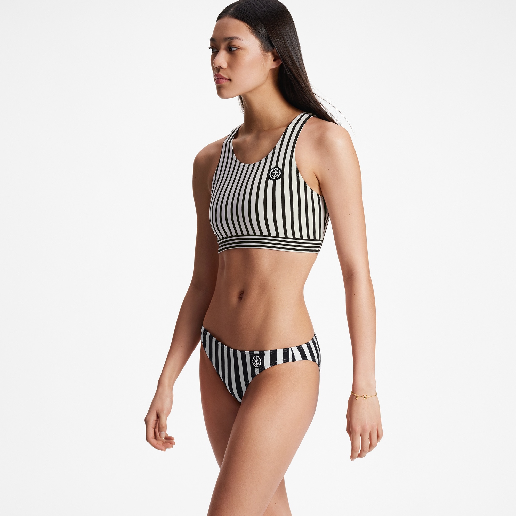 Mixed Stripes Sporty Bikini Top - 5