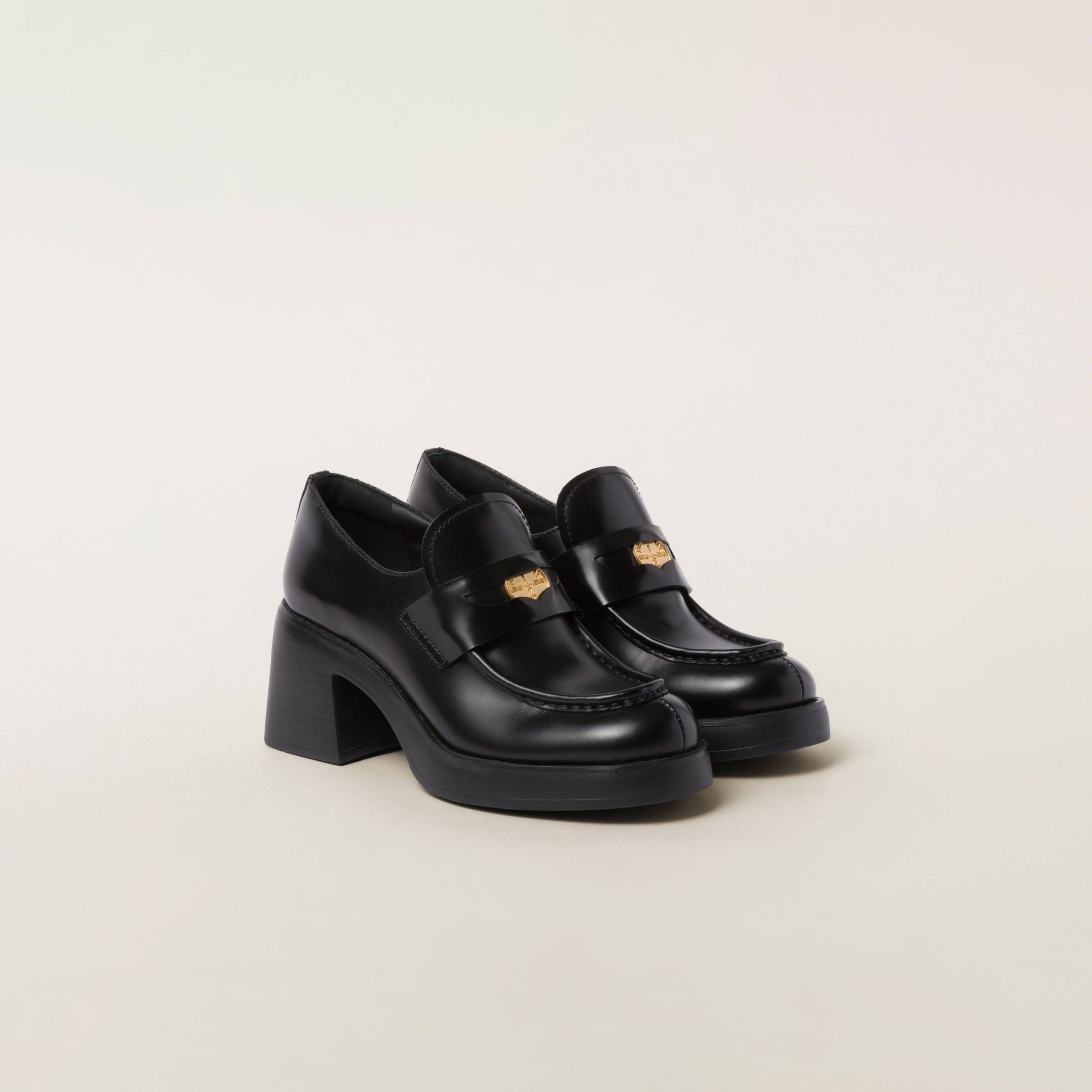 Leather penny loafers - 1