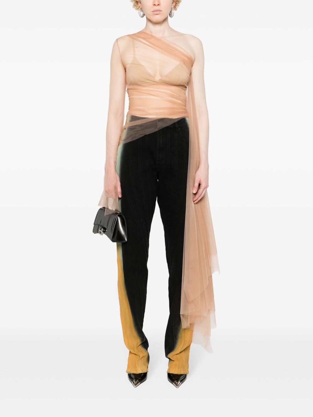 gradient-effect spiral baggy jeans - 2