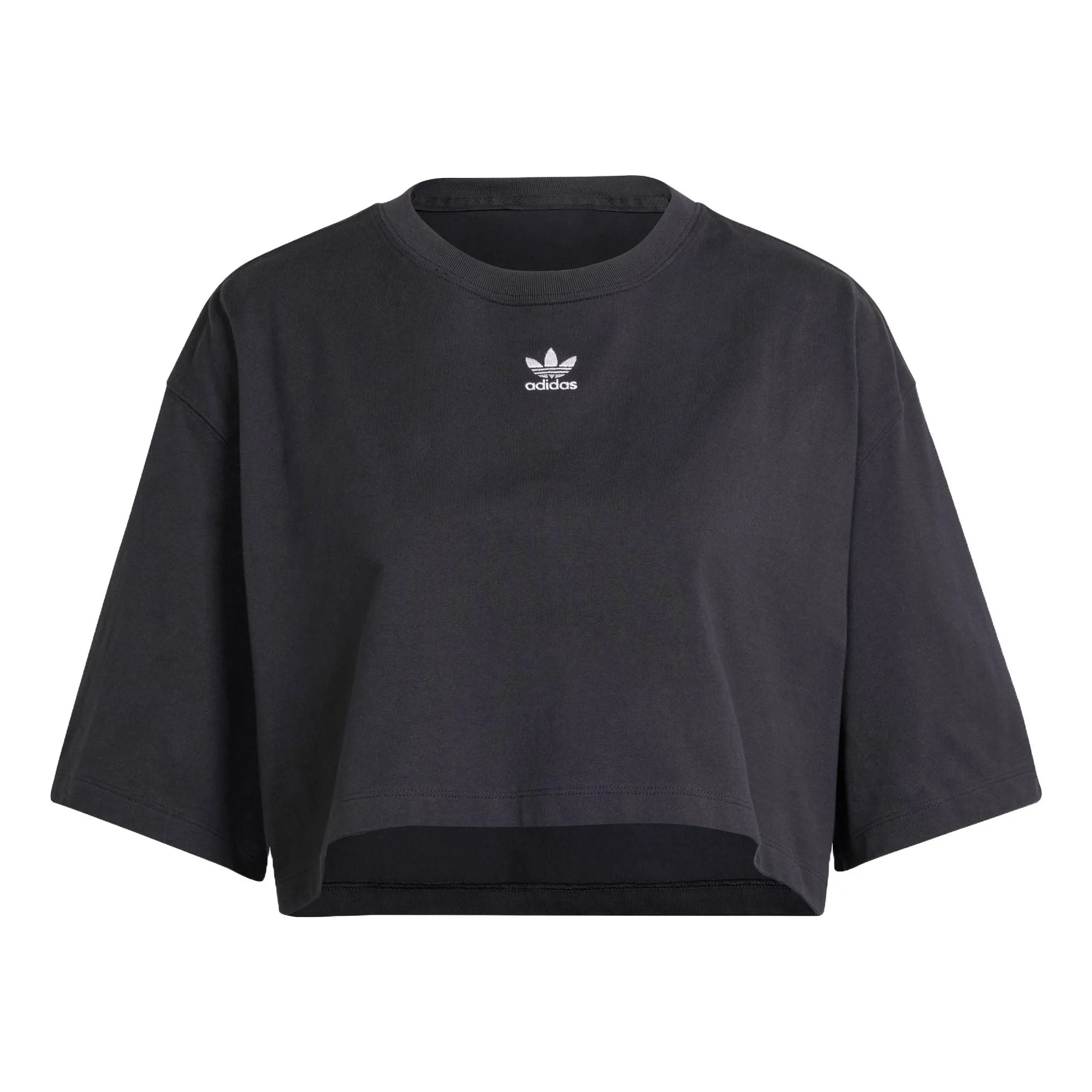 (WMNS) adidas Essentials Crop T-shirt Asia Sizing 'Black' IT9887 - 1