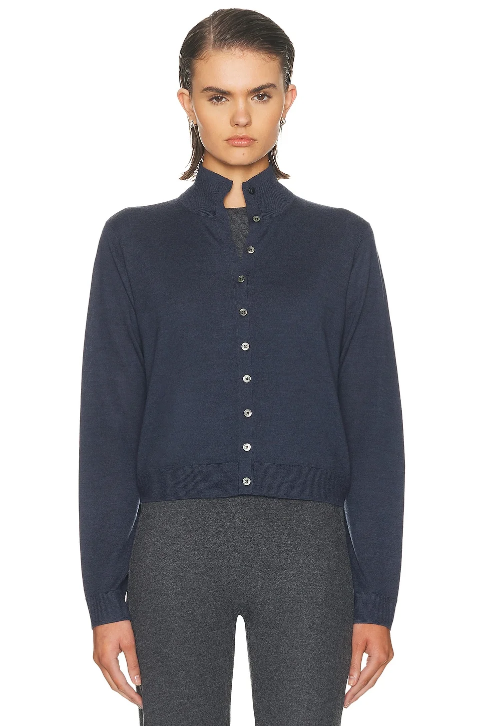 James Mock Neck Cardigan - 1