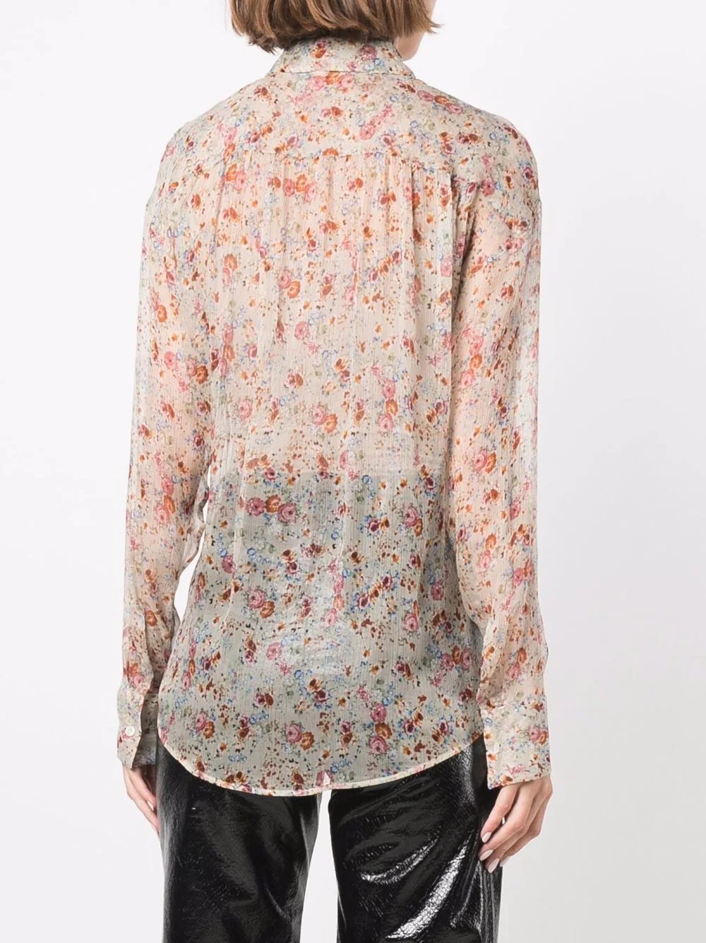 silk floral-print shirt - 4