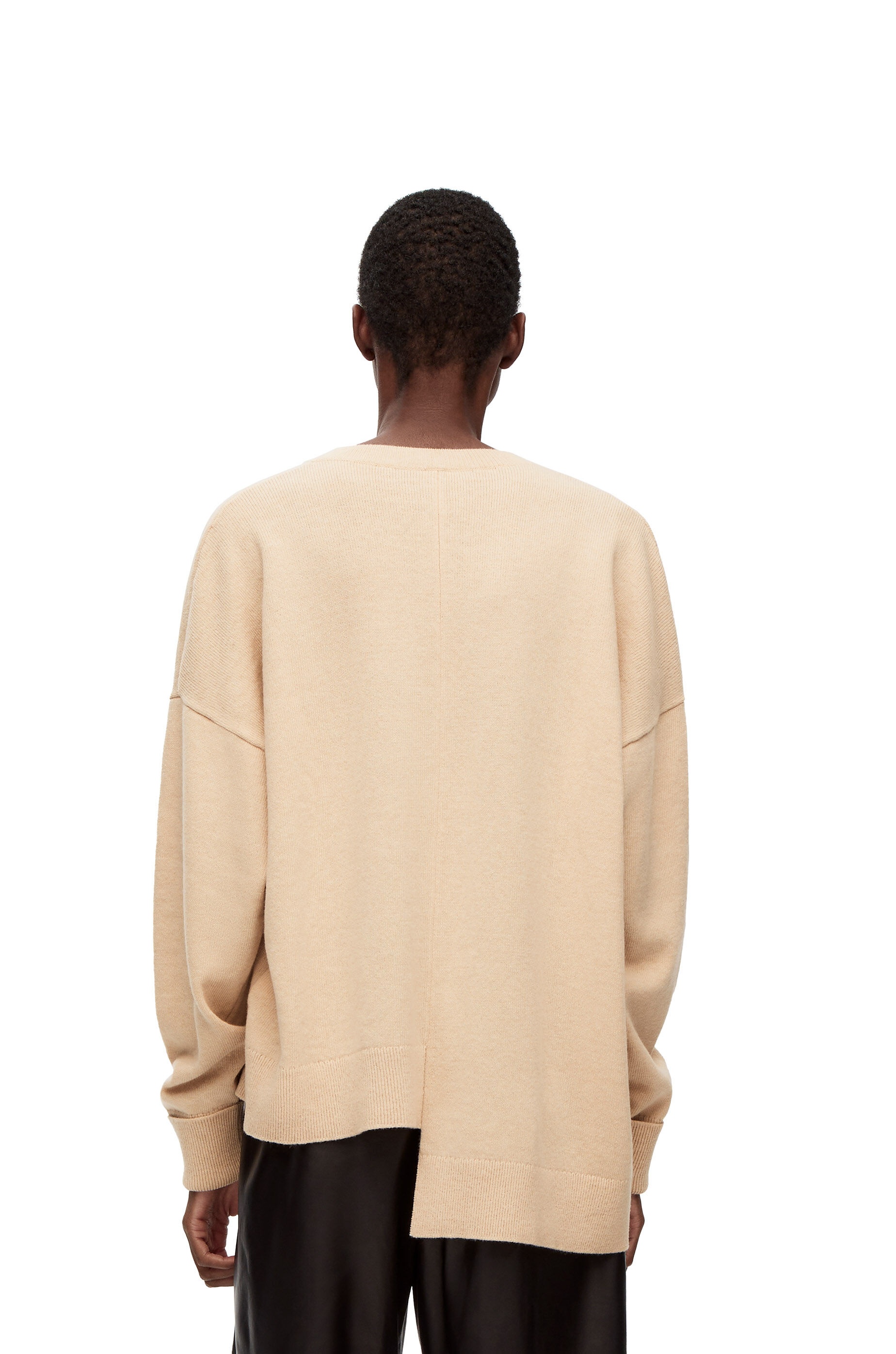 Asymmetric deer sweater in wool - 4