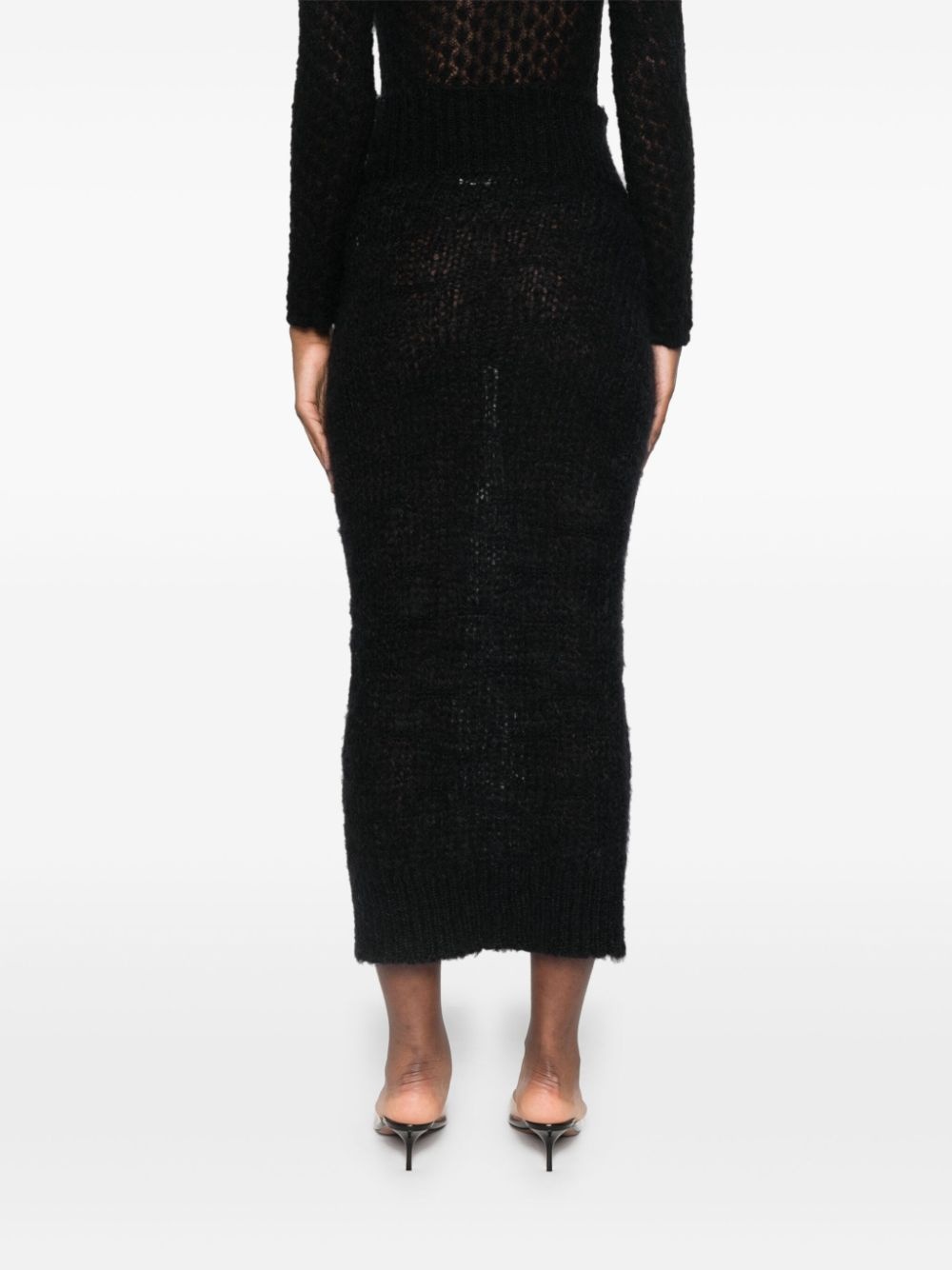 chunky-knit midi skirt - 4