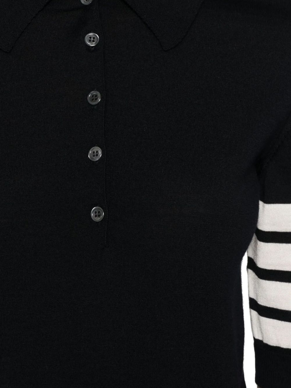 fine-knit polo top - 3