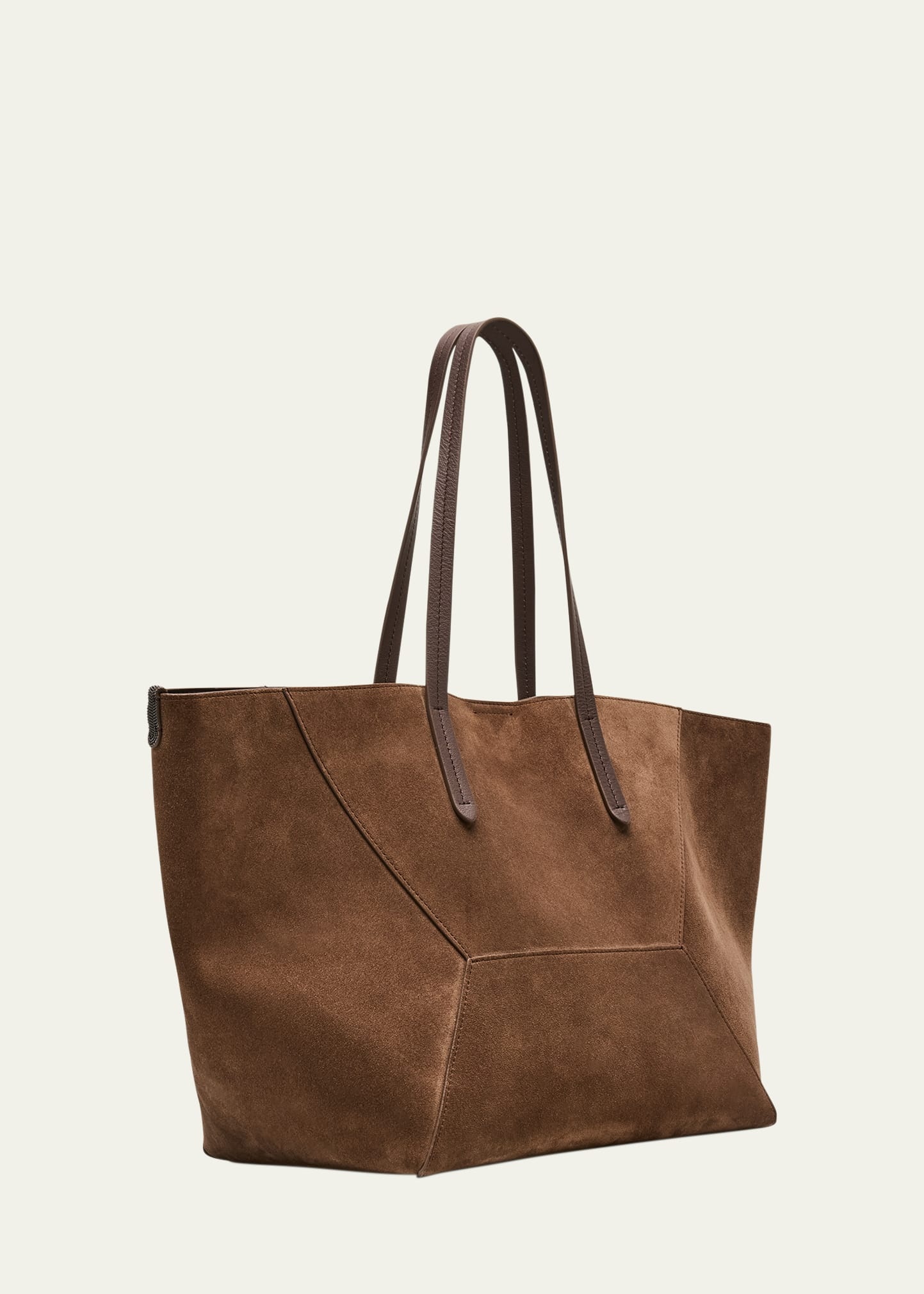 Geometric Monili Suede Tote Bag - 3