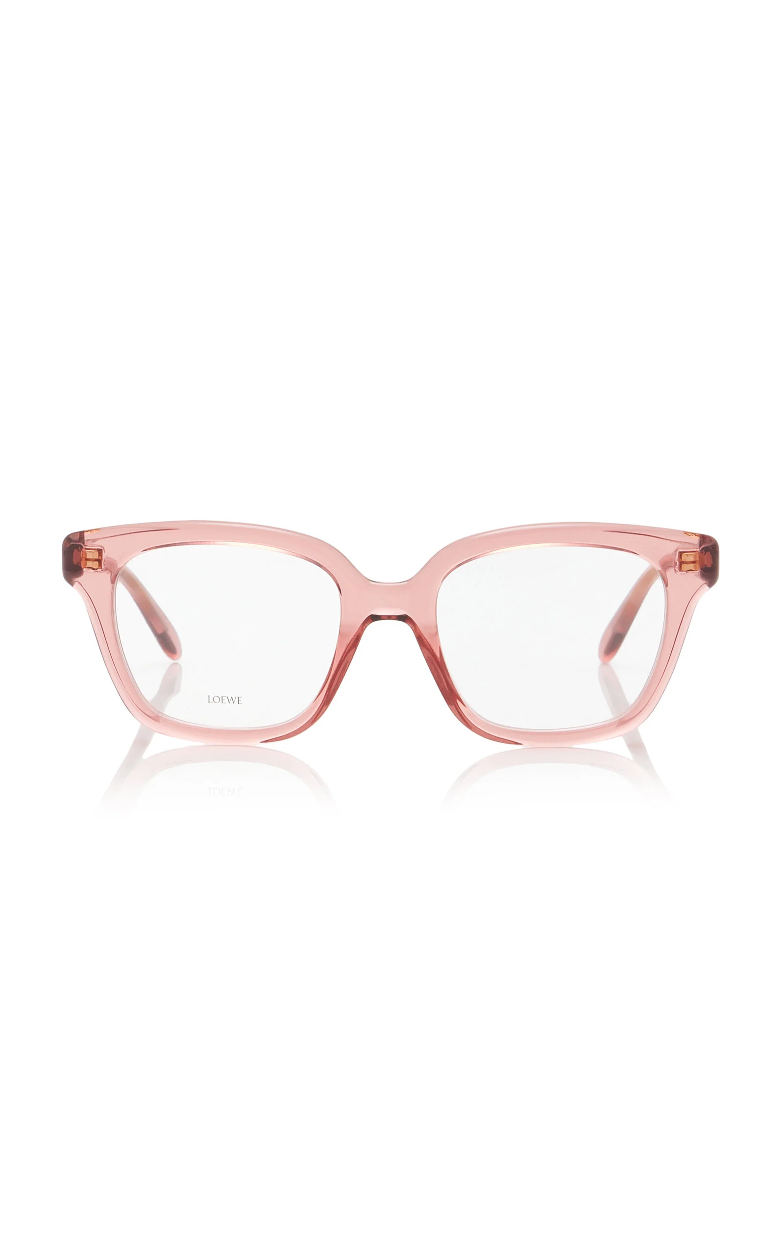 Square-Frame Acetate Glasses pink - 1