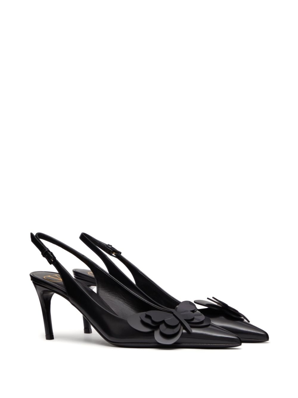 pointed-toe leather pumps - 2