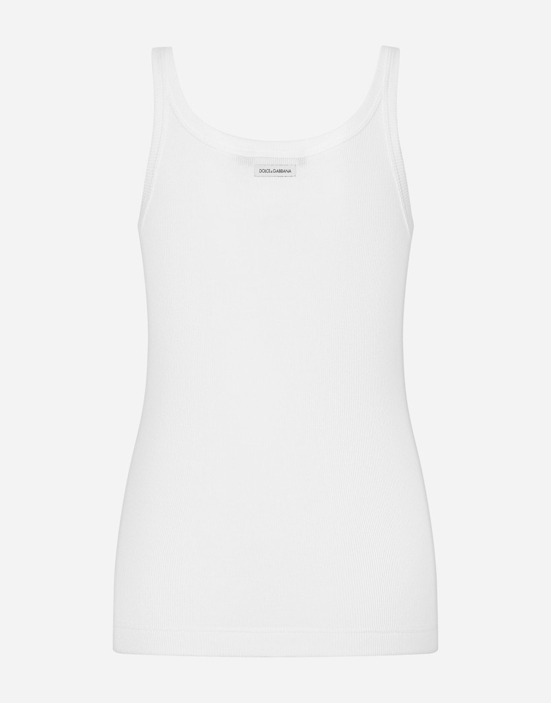 Dolce & Gabbana Fine-rib cotton singlet outlook