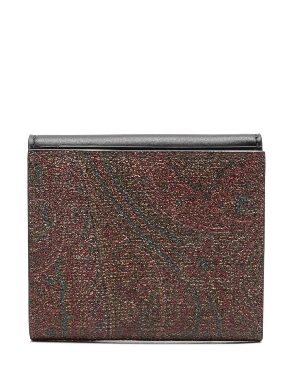 paisley textured leather wallet - 2