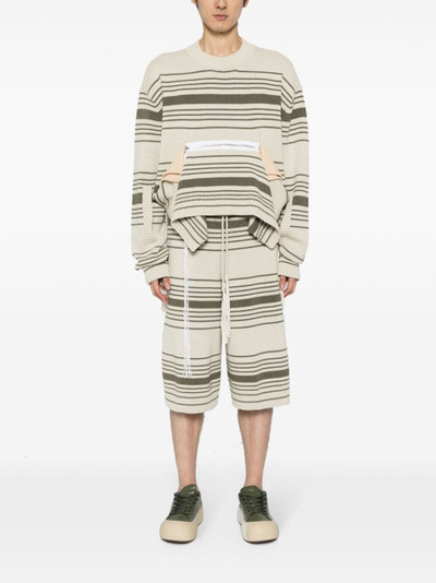 Craig Green striped ribbed-knit shorts outlook