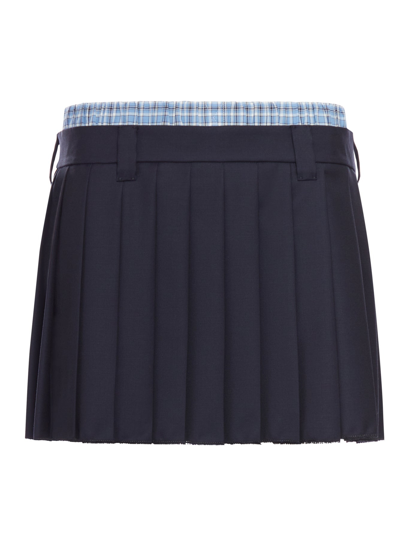 PLEATED BATAVIA MINISKIRT - 1