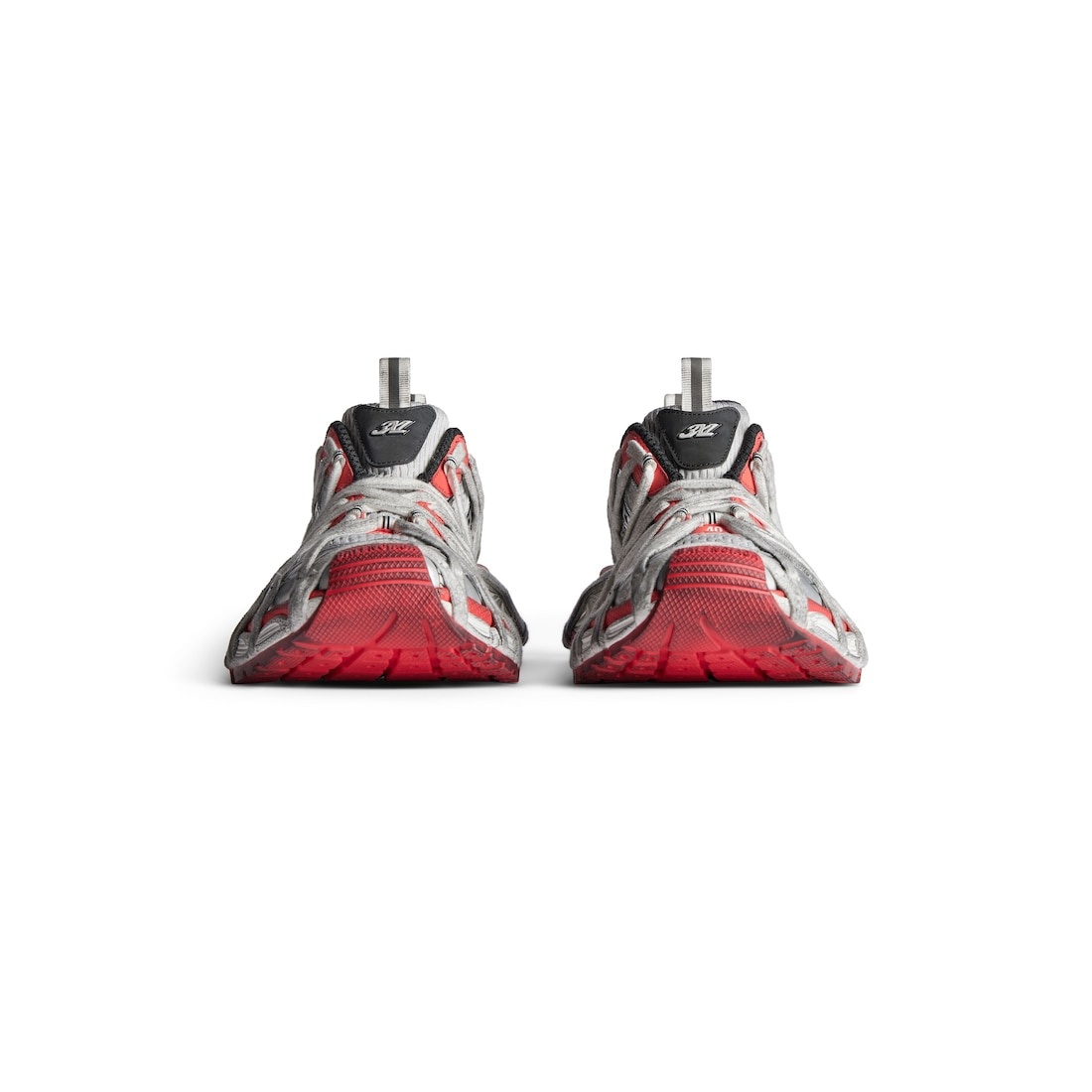 Men's 3xl Extreme Lace Sneaker in Grey/red/black/white - 3