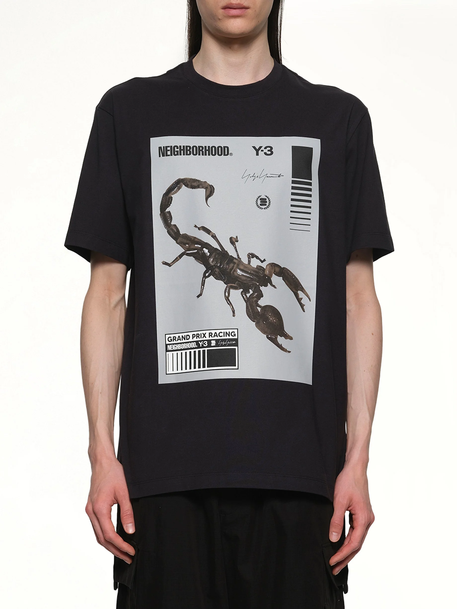 Y-3 X NBHD Graphic T-Shirt in Black/Granite - 1