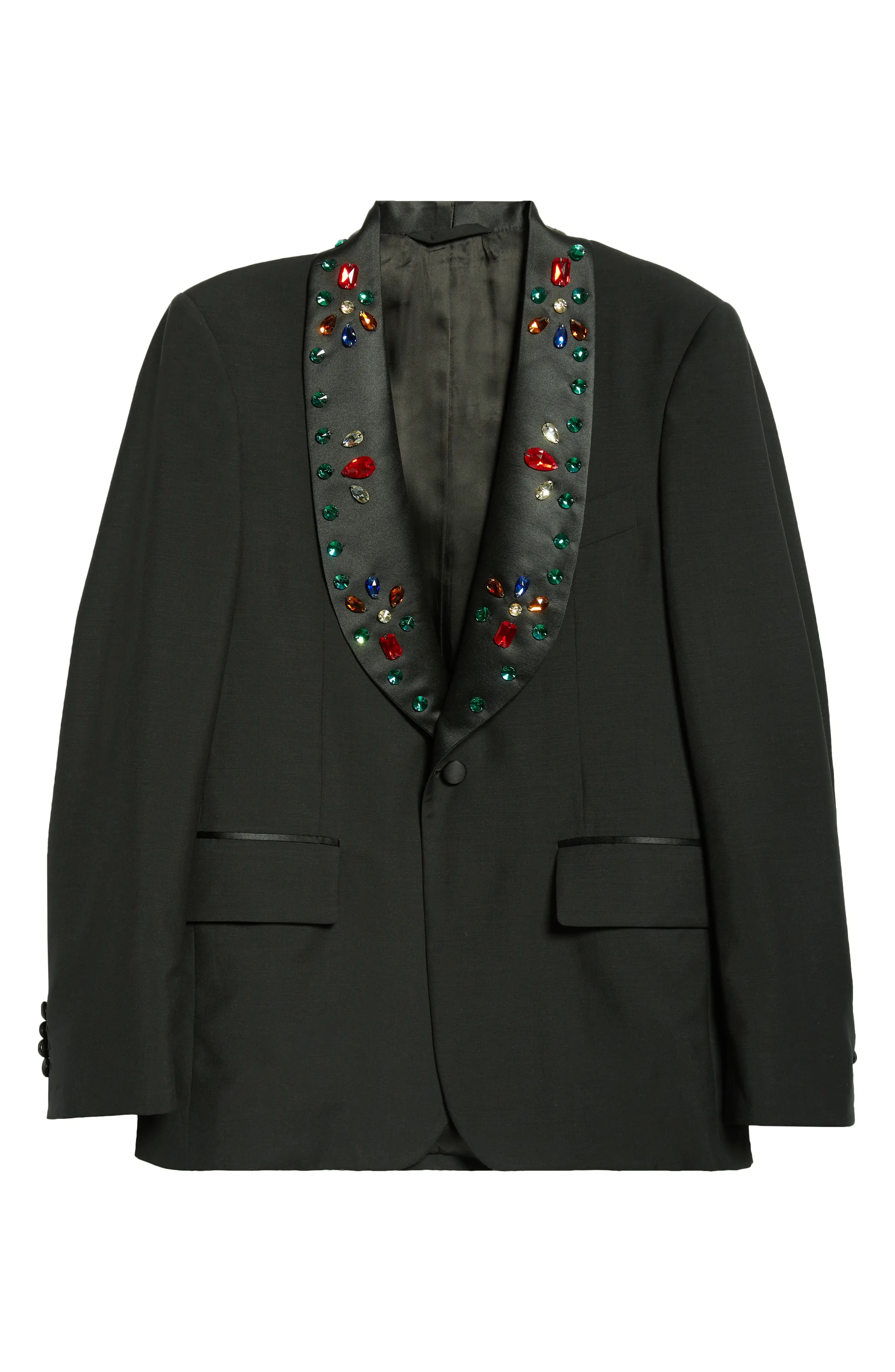 Jeweled Lapel Tuxedo Jacket - 7