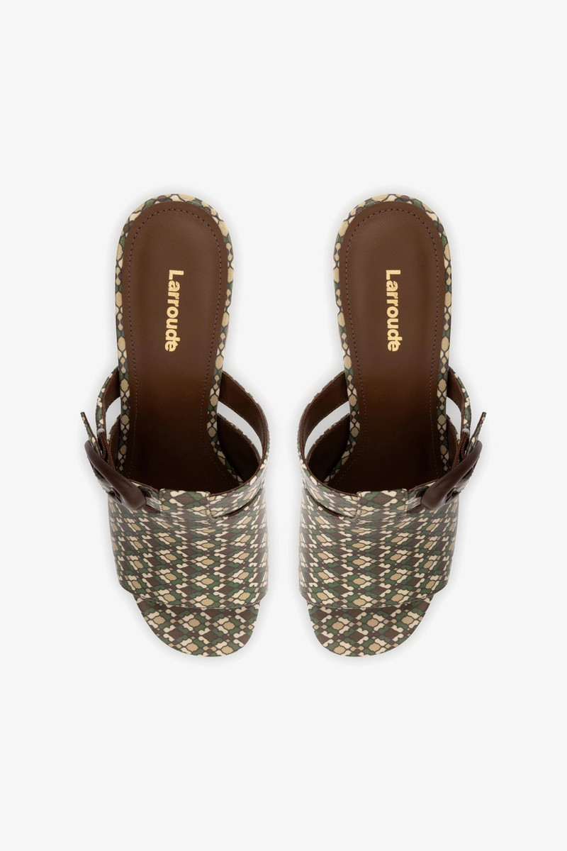Dolly Verona Mule In Seaweed Vichy Patent Leather 7