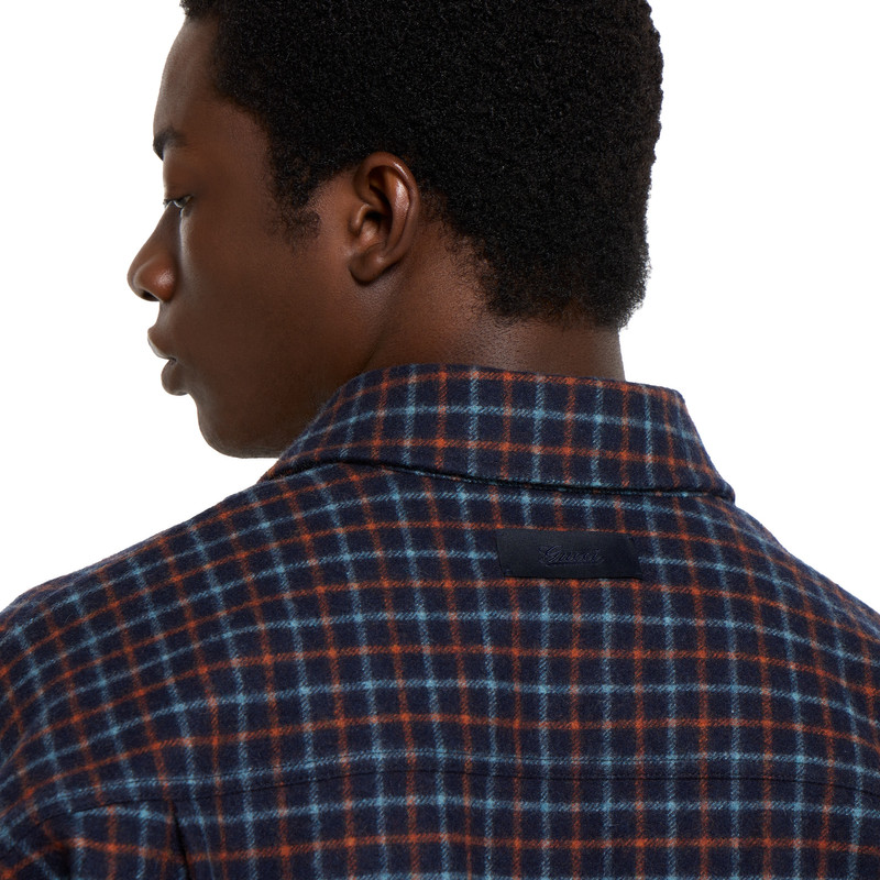 Brushed check wool shirt 5