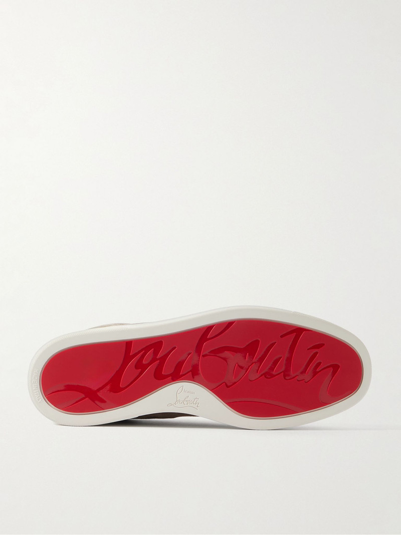 Christian Louboutin St Louis Suede Slip-On Sneakers Gray outlook