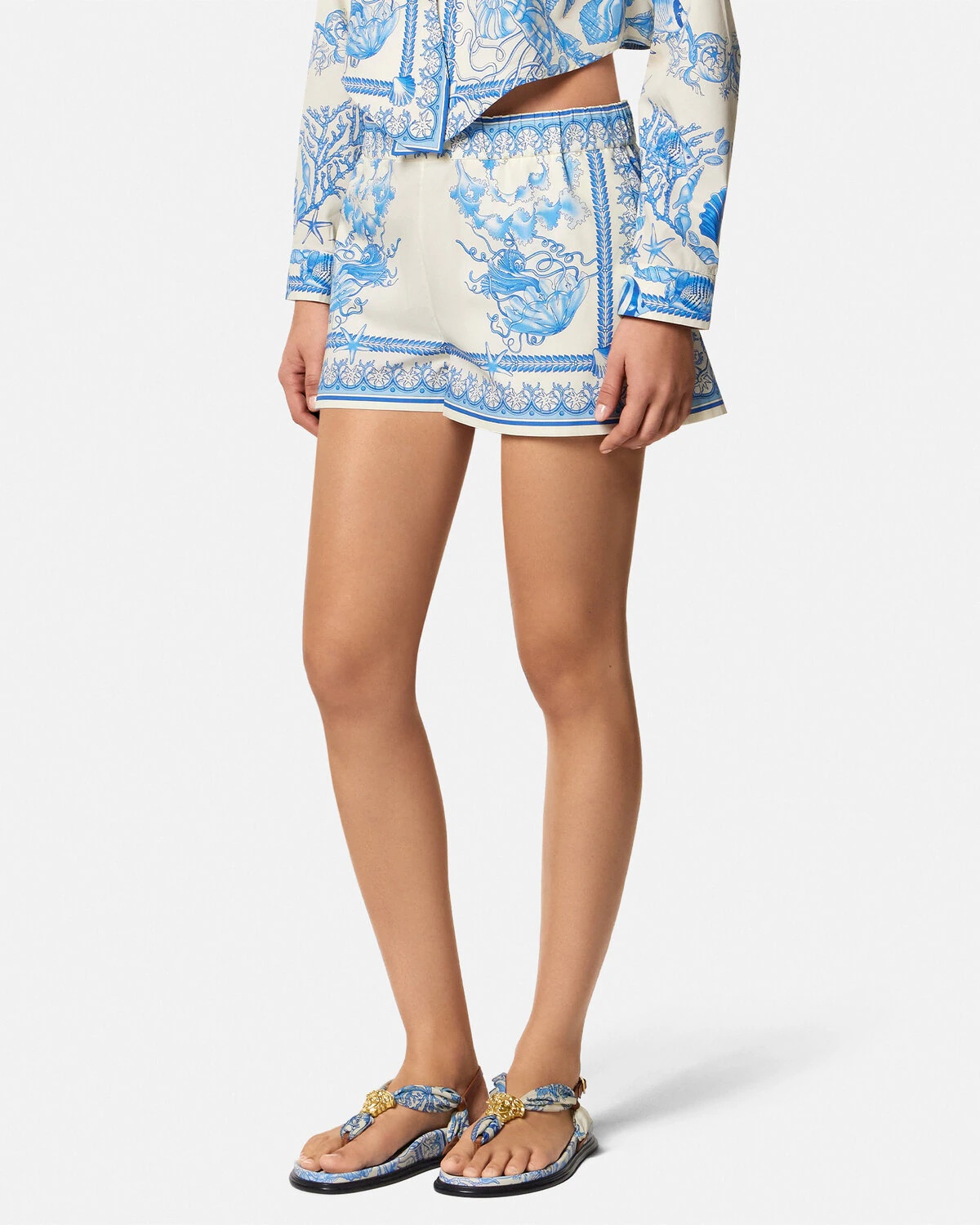 Underwater Barocco Cotton Shorts - 4