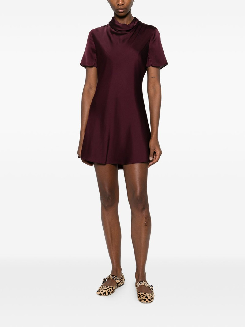 STAUD cowl-neck silk mini dress outlook