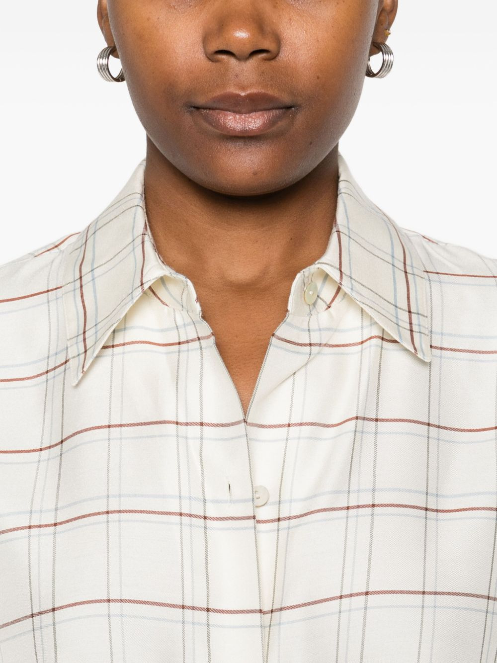 checke-pattern shirt - 5