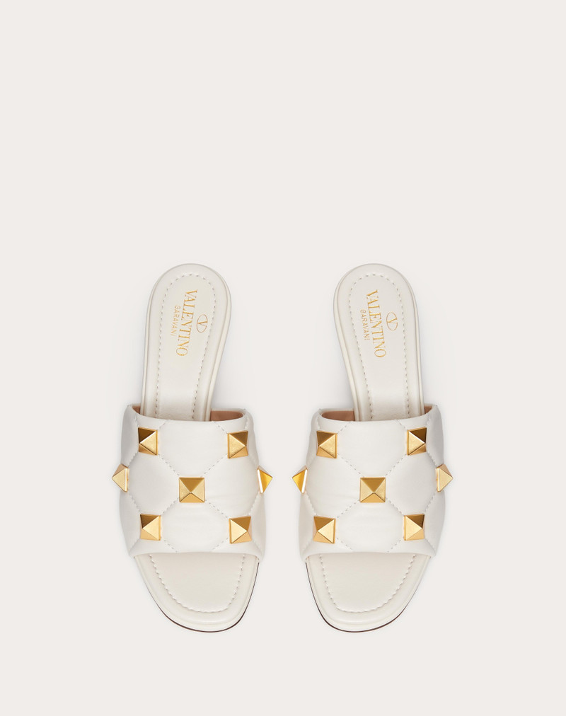 ROMAN STUD SLIDE SANDAL IN QUILTED NAPPA 65 MM 4