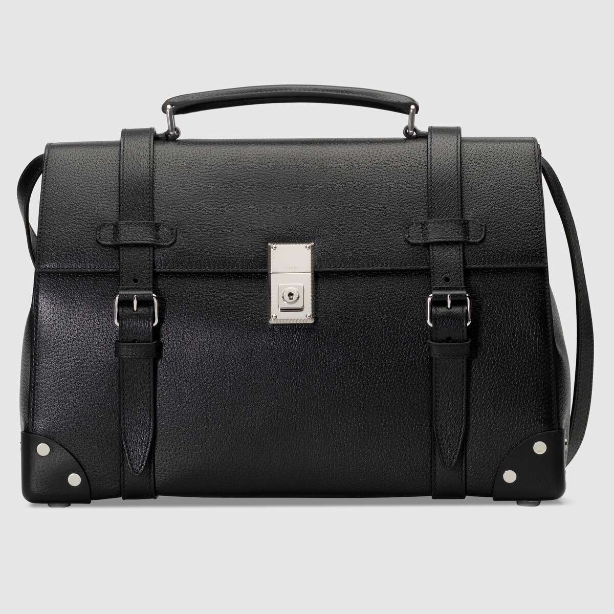 Leather medium briefcase - 1