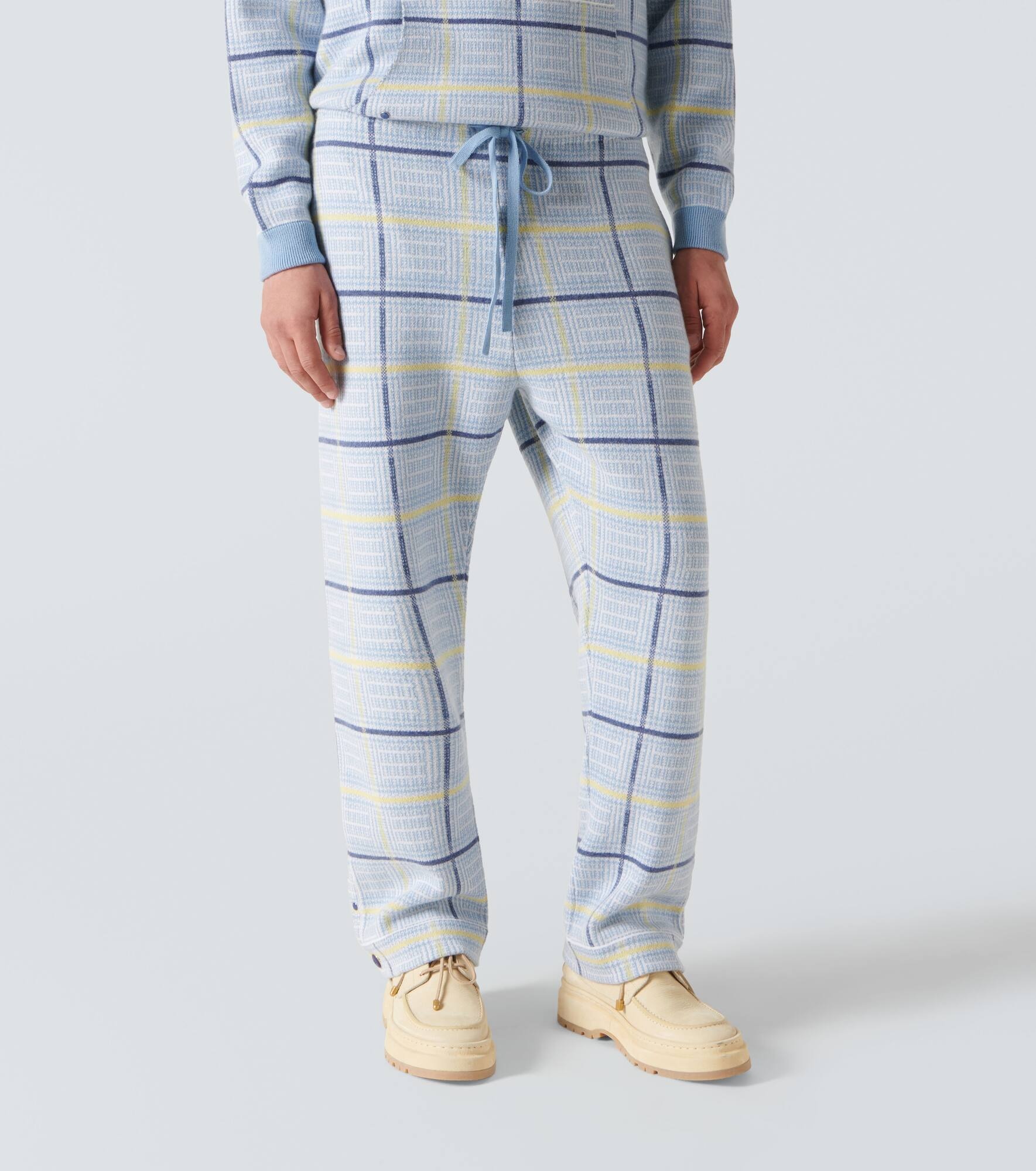 Rain tartan cashmere sweatpants - 3