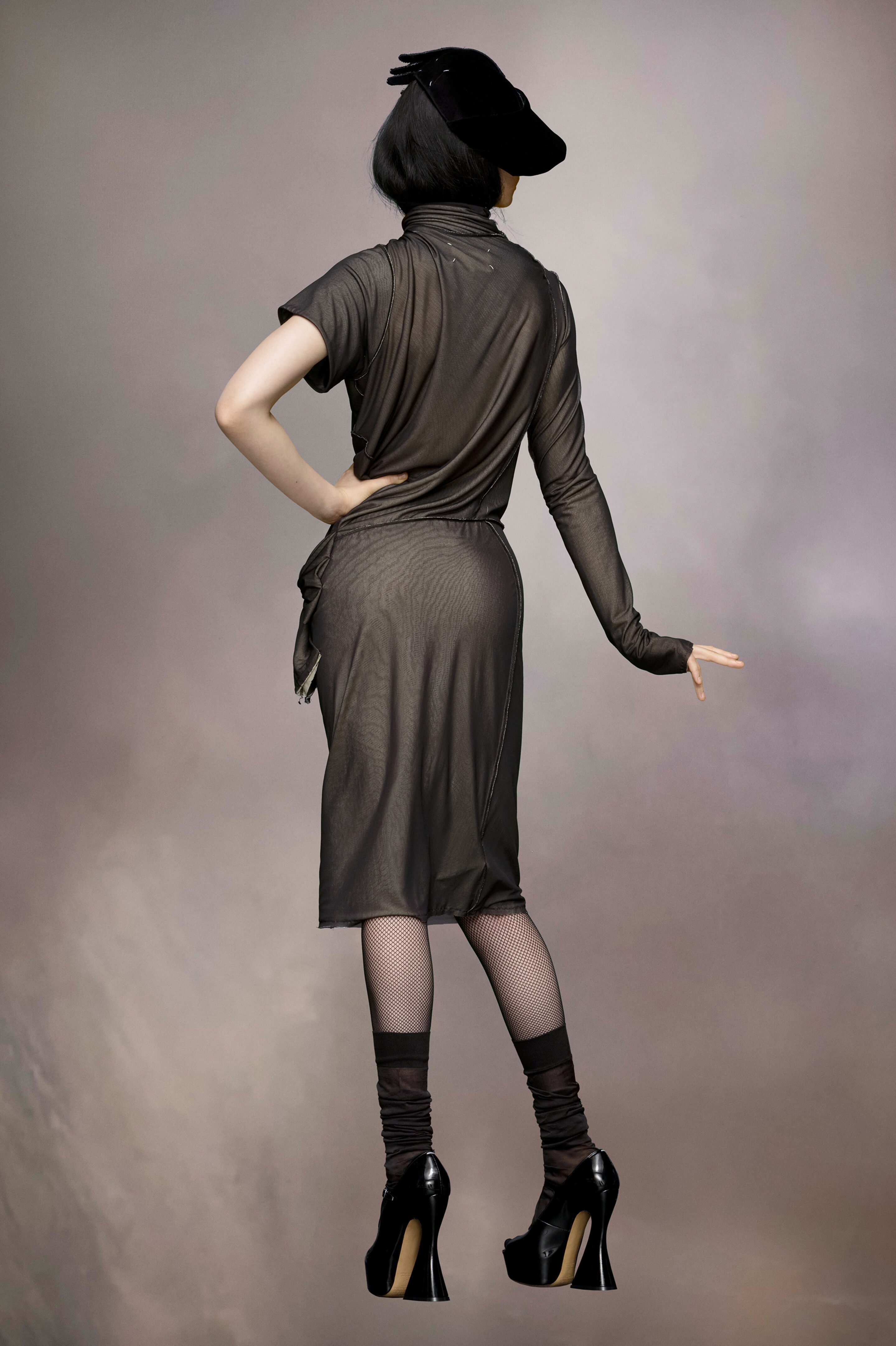 Asymmetric ruched dress - 4