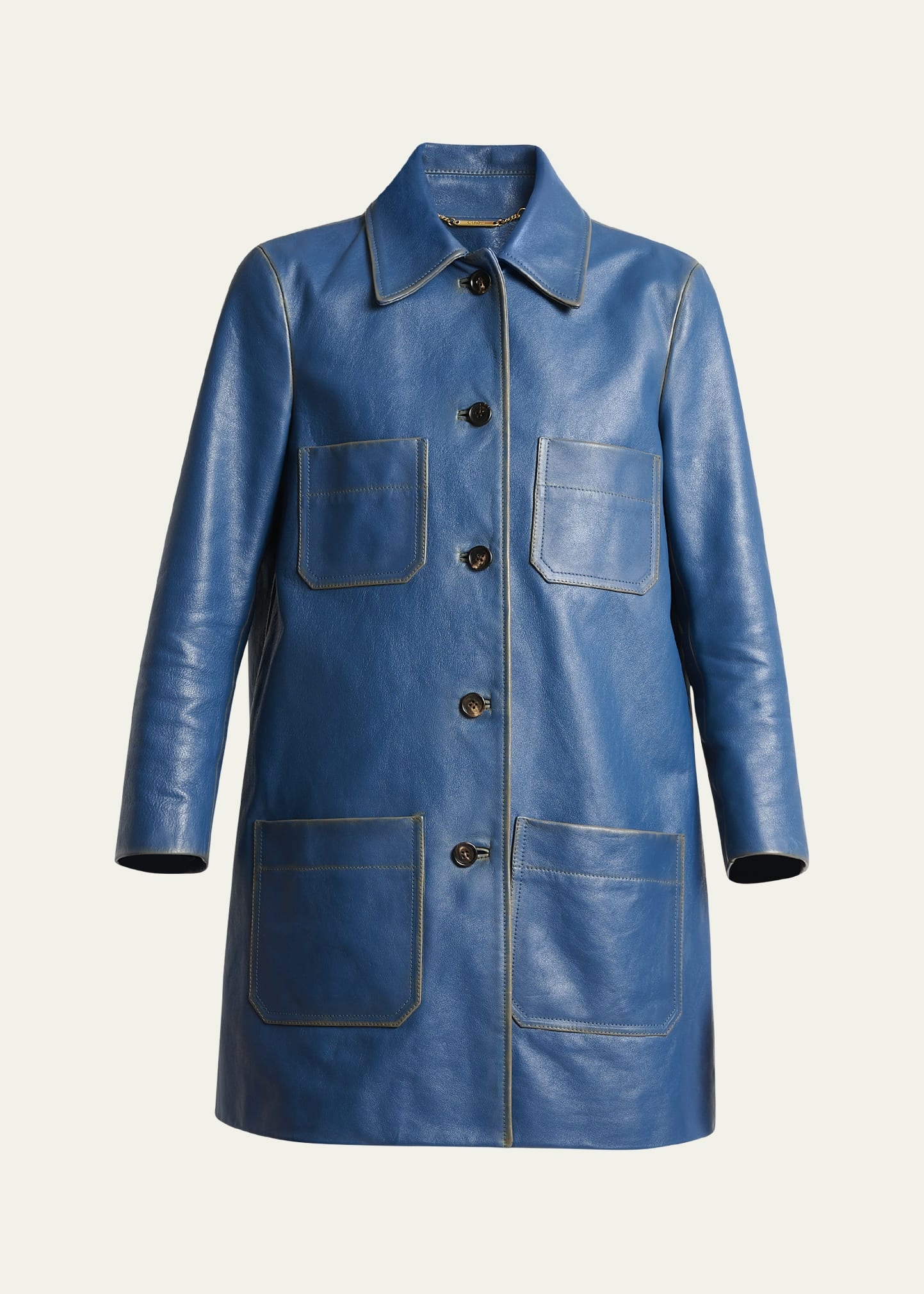 Leather Bracelet-Sleeve Car Coat - 1