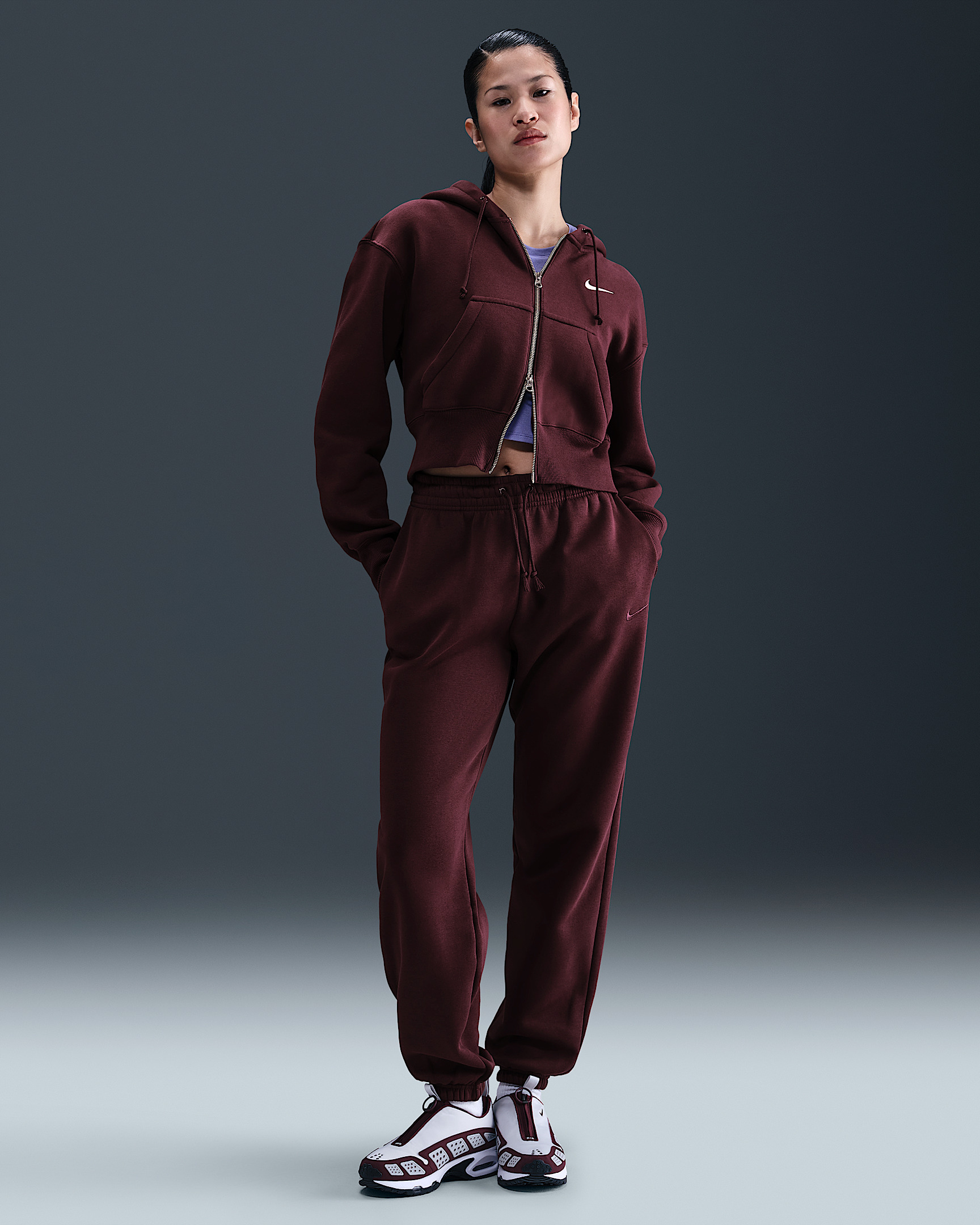 Nike Sportswear Phoenix Fleece Women's Loose Full-Zip Cropped Hoodie - 4
