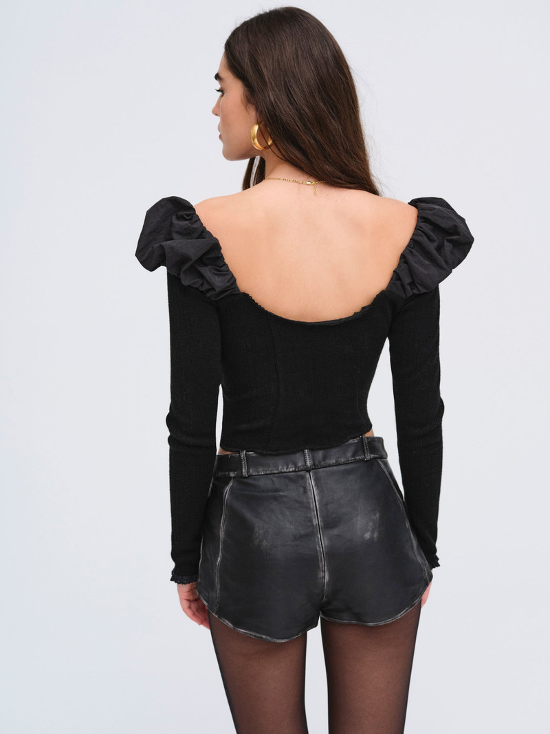 For Love & Lemons Aliyah Pointelle Top outlook