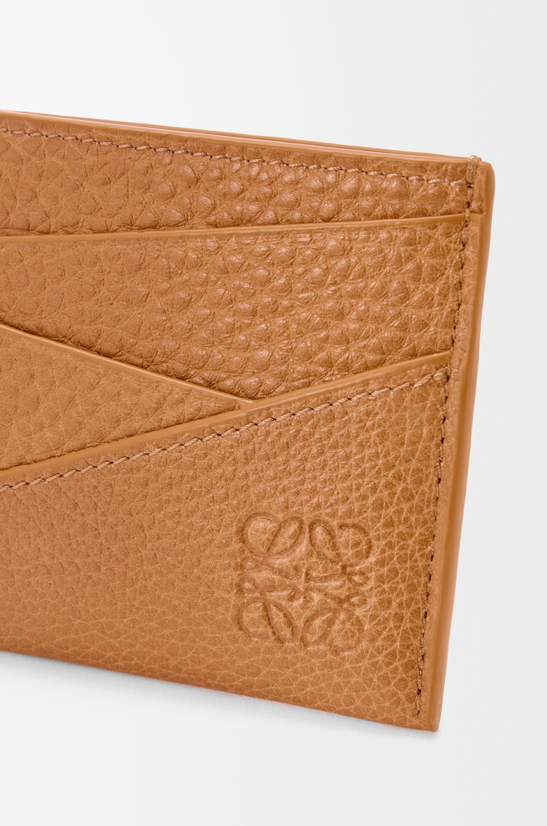Puzzle plain cardholder in supple grained calfskin - 4