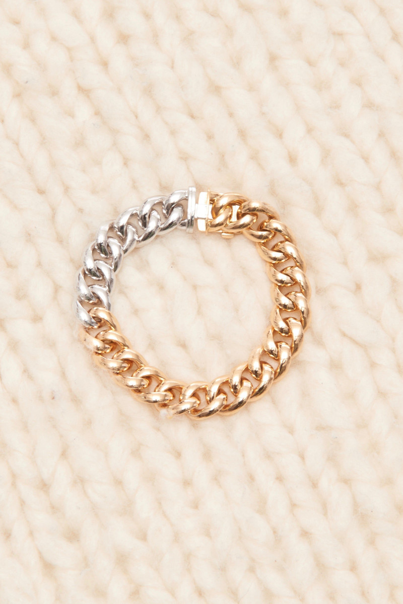 GABRIELA HEARST 18k Solid White and Rose Gold Chain Bracelet outlook