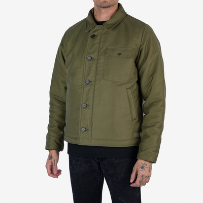 Iron Heart IHM-40-GRN Whipcord A2 Deck Jacket - Olive Drab Green outlook