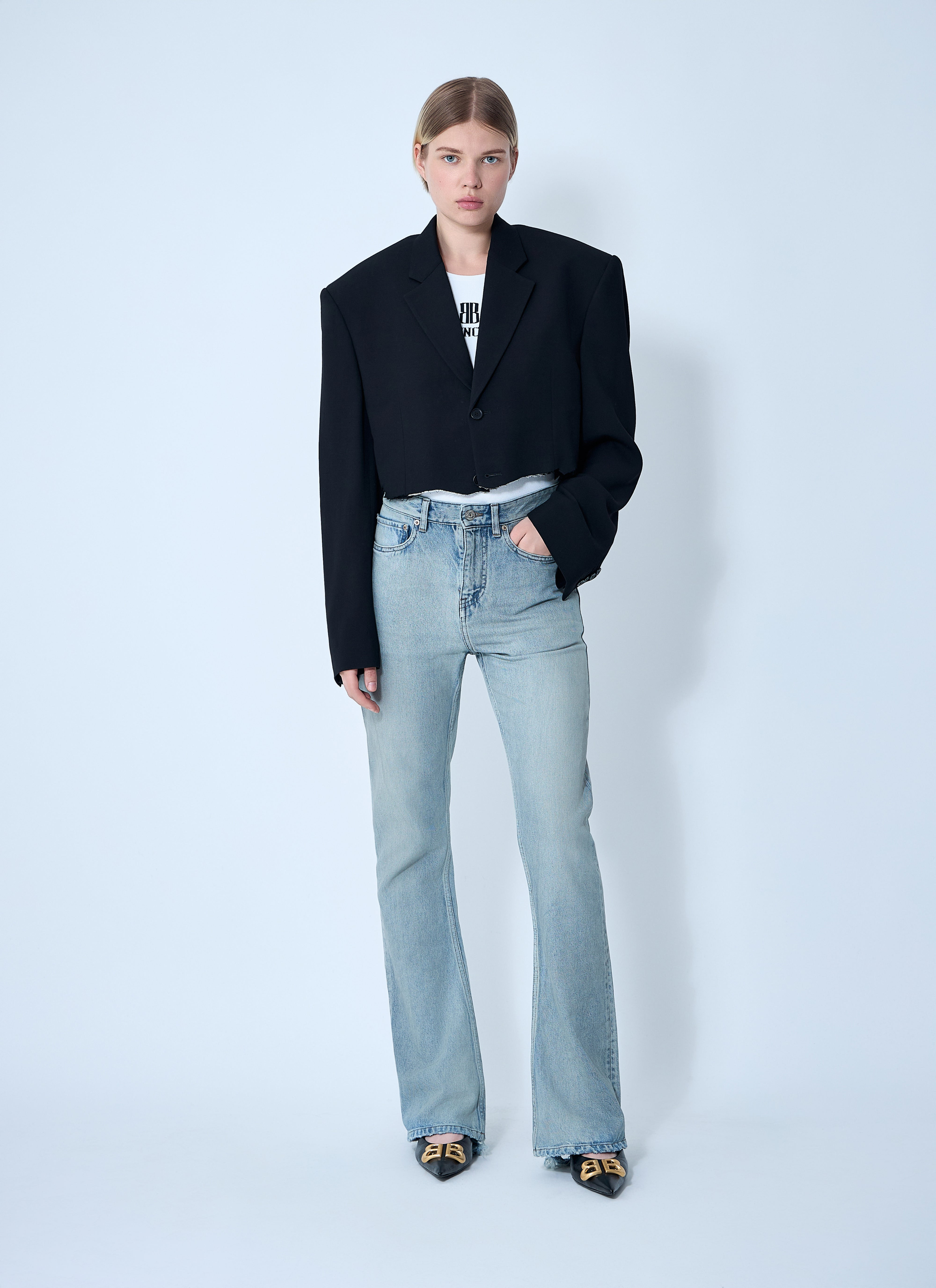 Balenciaga Women Cut-Off Blazer - 2
