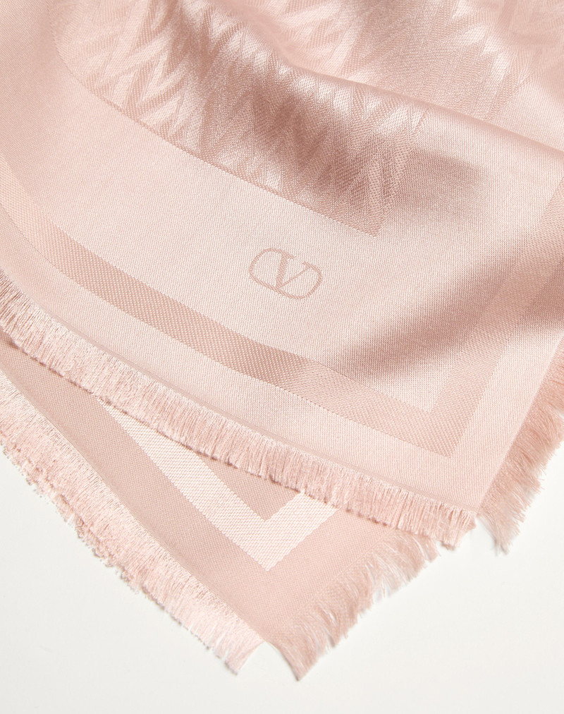 Valentino TOUTE LA V WOOL AND SILK SHAWL outlook