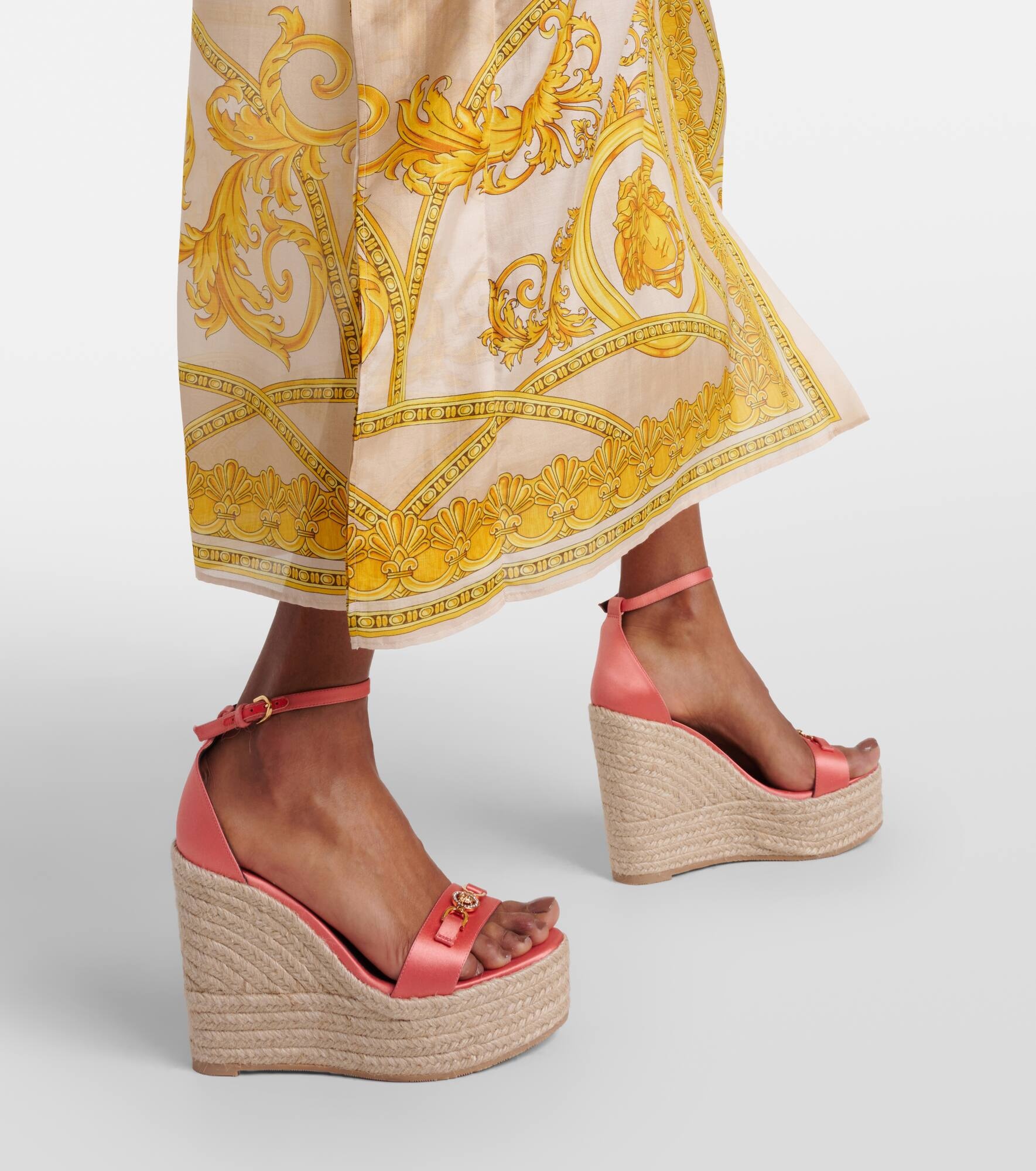 Medusa '95 satin espadrille wedges - 7