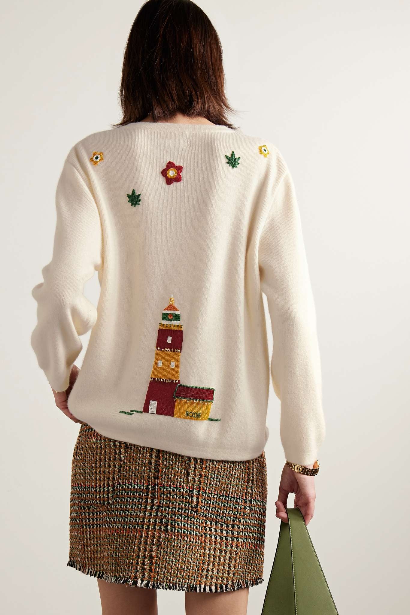 Chatham appliquéd merino wool and cashmere-blend cardigan - 3
