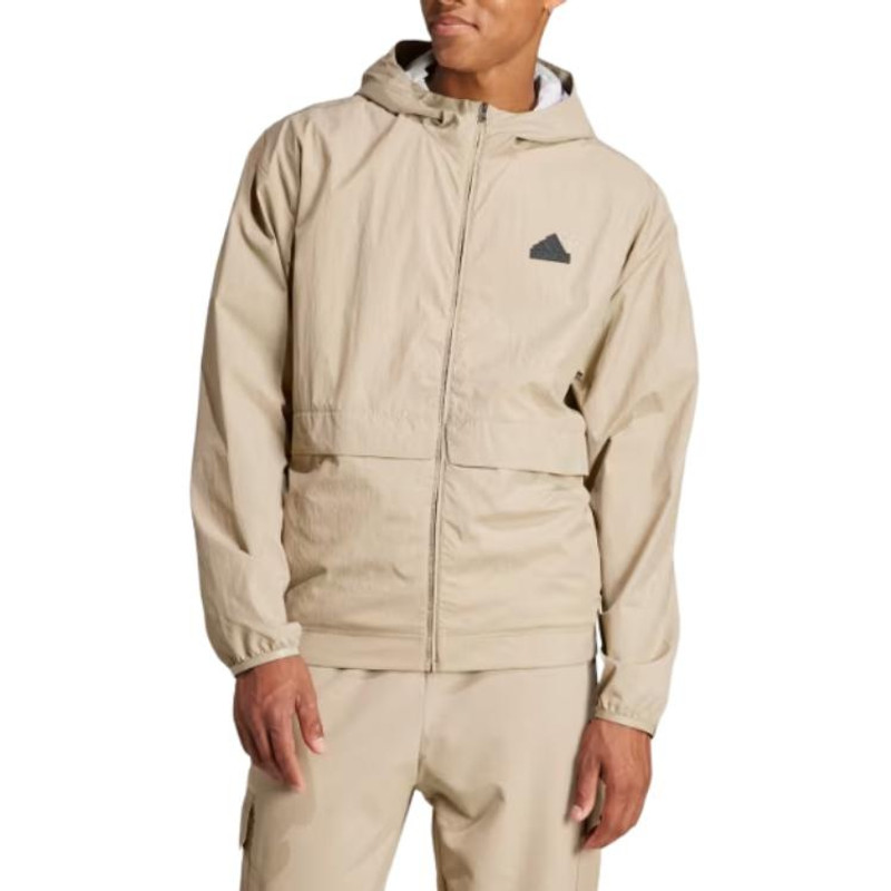 adidas adidas City Escape Full-Zip Hoodie Asia Sizing 'Beige' IS9284 outlook
