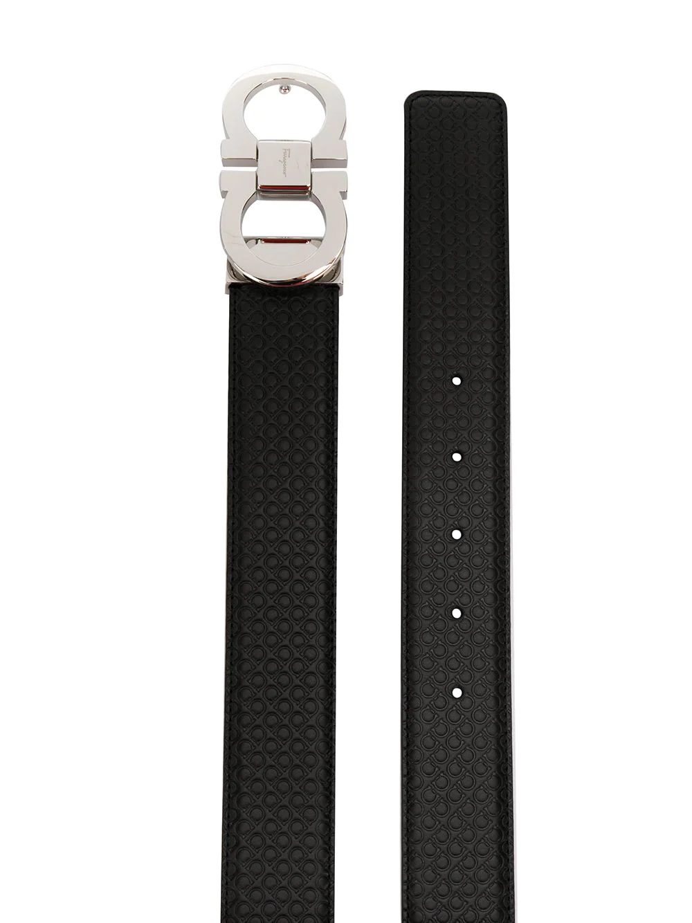 reversible Gancini-buckle belt - 2