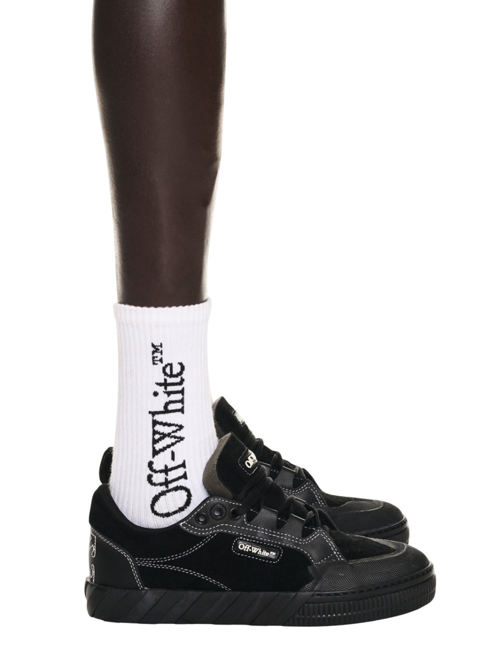 Off White Men Black 779 Vulcanized Leather Sneakers - 6