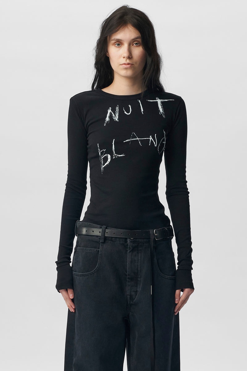 Fanie Long Sleeve T-Shirt Nuit Blanche - 1