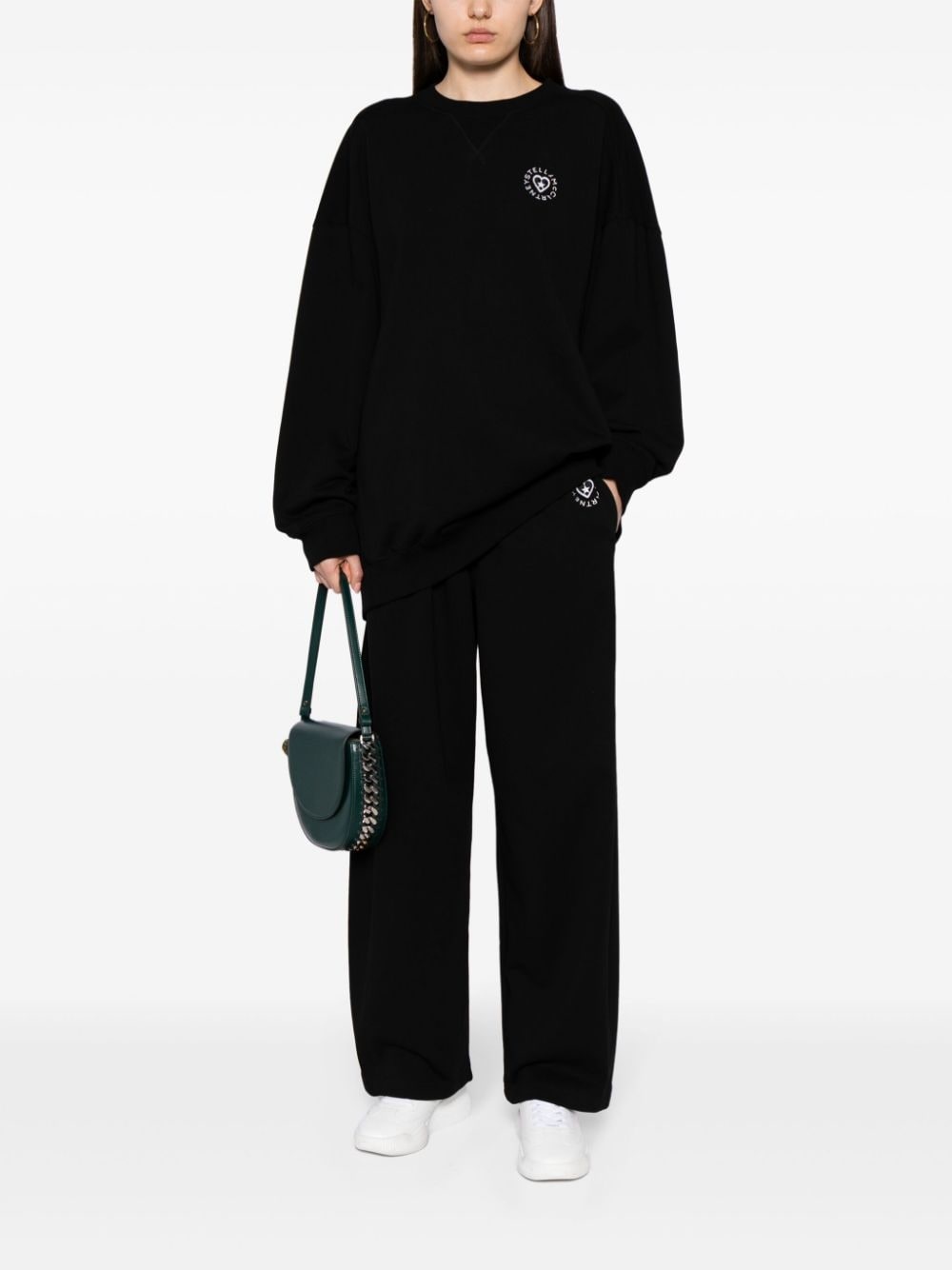 logo-patch cotton track pants - 2