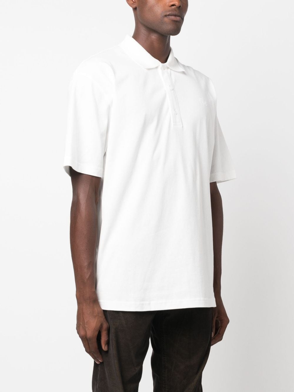 Oval D organic cotton polo shirt - 4