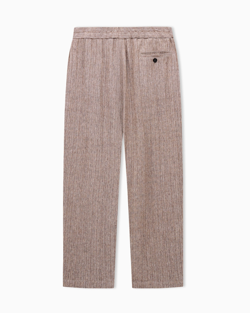 MOULINÉ LINEN AND SILK JACQUARD SINGLE-PLEAT TROUSERS 3