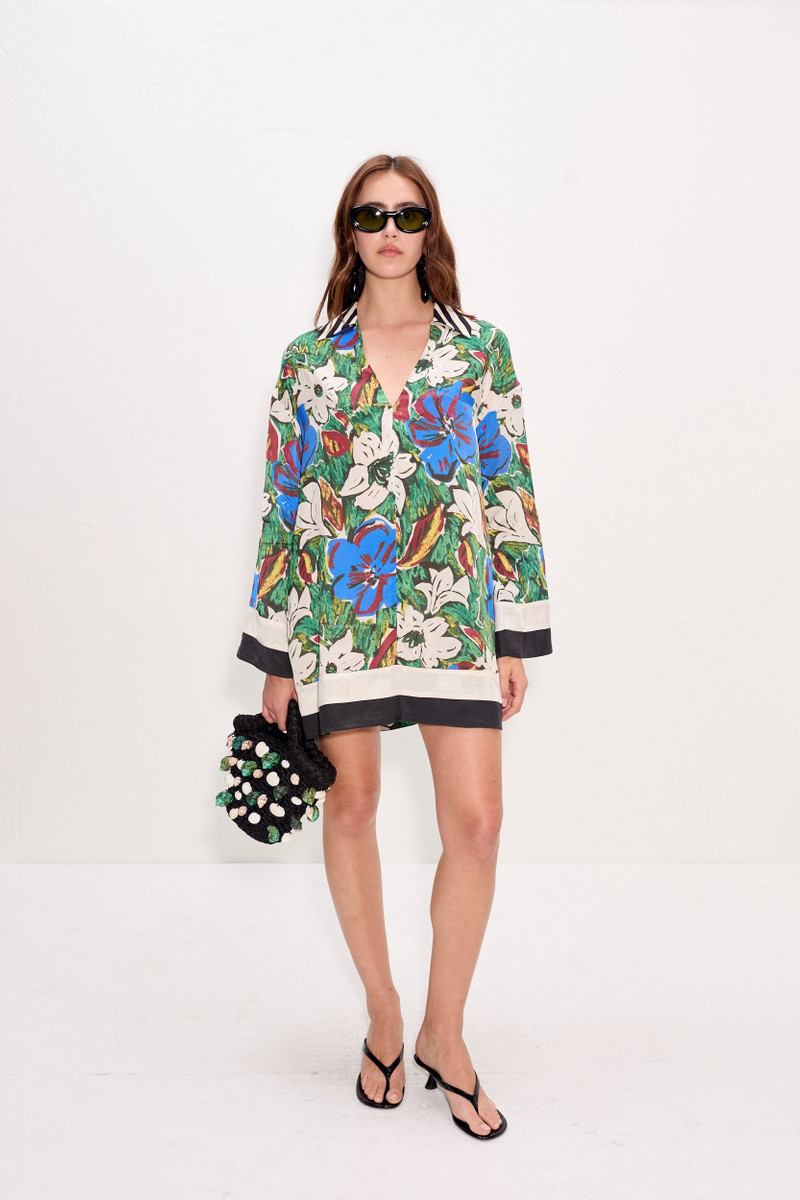 Diaz Mini Dress In Tropical Floral Print Combo 5